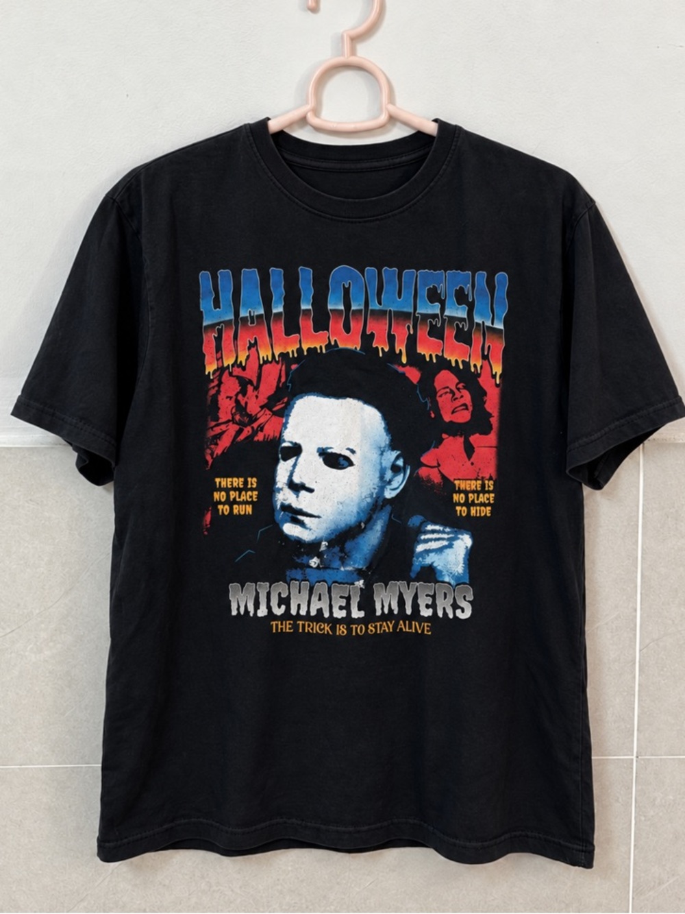 Halloween Michael Myers Horror Movie Graphic Black T-Shirt